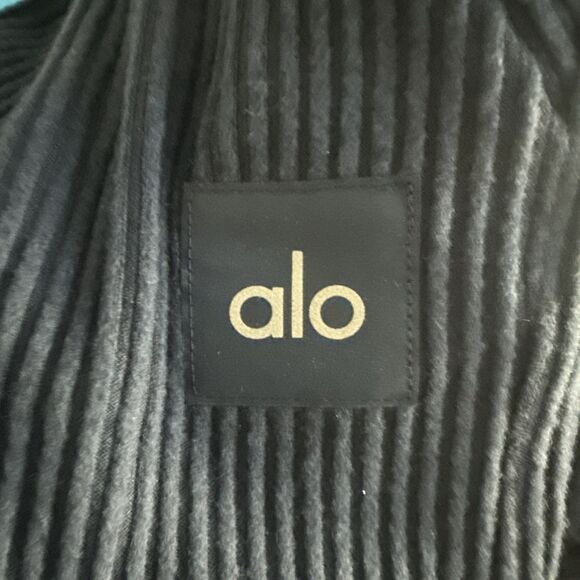 Alo Yoga Wide Leg Pants Navy High Rise Drawstring Size Small NWT - Picture 4 of 4